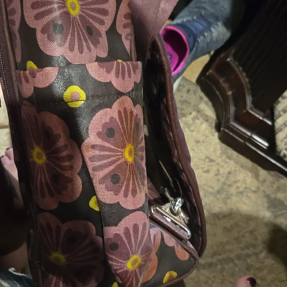 Floral Patterned Diaper Bag, EUC